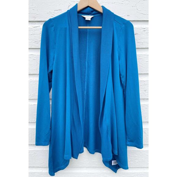 Liz Claiborne Sweaters - New Liz Claiborne Weekend L Bright Cobalt Blue Open Sweater Cardigan Rayon Bold